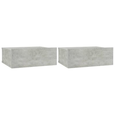 vidaXL Viseći noćni ormarići 2 kom boja betona 40x30x15 cm od iverice
