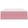 vidaXL Krevet s madracem i skladištem Ružičasta 140 x 200 cm Baršun