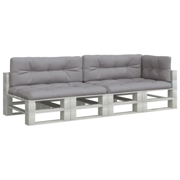 vidaXL Jastuci za palete 5 kom sivi od tkanine