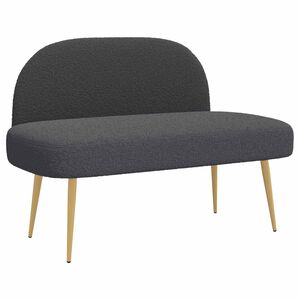 vidaXL Oblikovana klupa s naslonjačem Tamnosiva 110 x 60 x 76 cm
