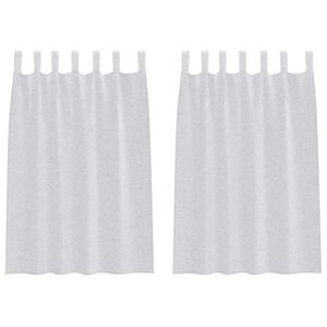 vidaXL Voile zavjesa 2 kom. Svijetlo siva 140 x 140 cm Poliester