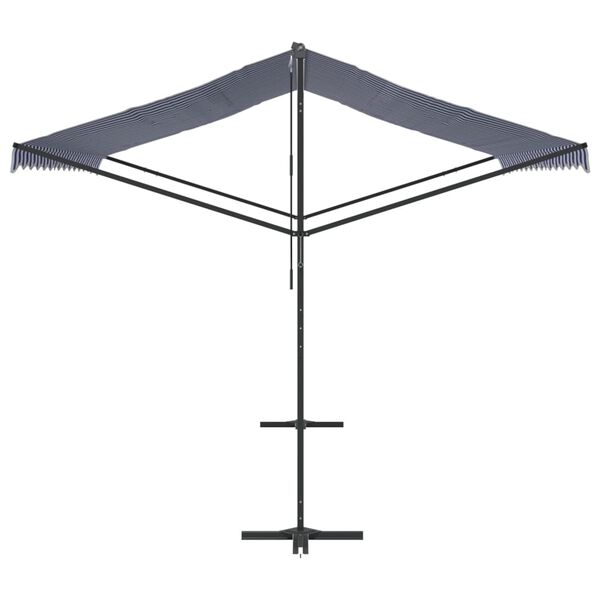 vidaXL Samostojeća tenda plavo-bijela 400 x 300 cm od tkanine i čelika