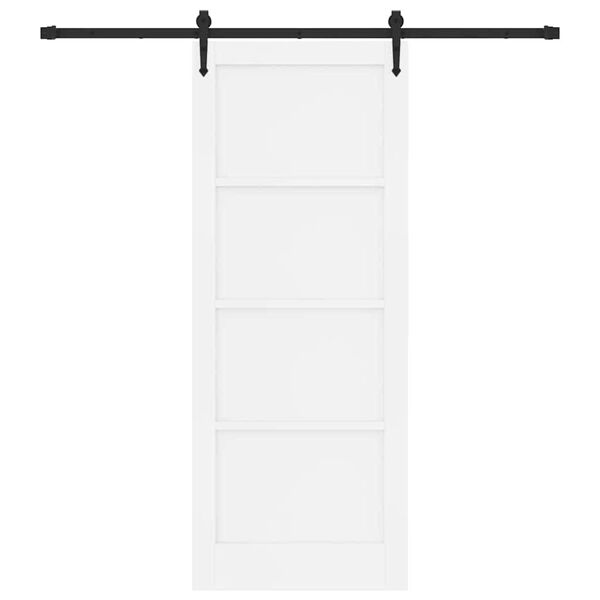 vidaXL Klizna vrata ORKDAL Bijela i crna 83 x 211 cm