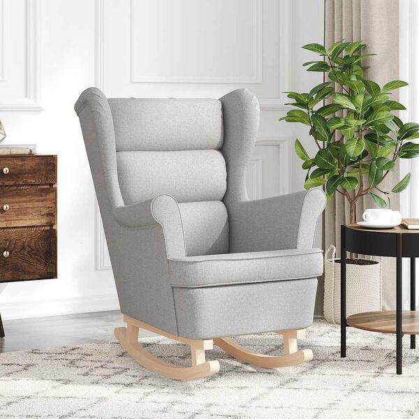 vidaXL Stolica za ljuljanje 74x90x102 cm oblačno siva od tkanine