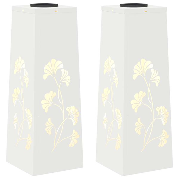 vidaXL Solarna LED svjetlost za stazu 2 pcs Bijelo