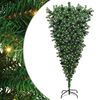 vidaXL Umjetna božićna jelka naopako s setom kuglica Zelena 180 cm PVC
