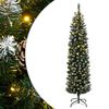 vidaXL Umjetno tanko božićno drvce sa 150 LED žarulja 120 cm