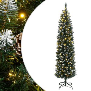 vidaXL Umjetno tanko božićno drvce sa 150 LED žarulja 120 cm
