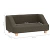 vidaXL Sofa za pse tamnosiva 95 x 63 x 39 cm od platna