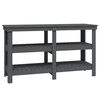 vidaXL Radni stol sivi 142,5 x 50 x 80 cm od masivne borovine