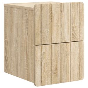 vidaXL Noćni ormarić za montažu na zid Hrast sonoma 33 x 34,5 x 43 cm