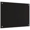 vidaXL Kuhinjski zaštita Crna 70 x 50 cm Staklo otporno na udarce
