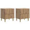 vidaXL Noćni ormar s ladicama 2 pcs Hrast artisan 43 x 34,5 x 48 cm