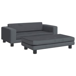 vidaXL Krevet za pse s produžetkom tamnosivi 100x50x30 cm bar&scaron;unasti