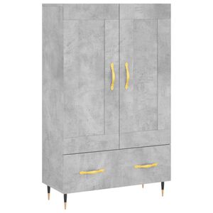 vidaXL Visoka komoda boja betona 69,5 x 31 x 115 cm konstruirano drvo