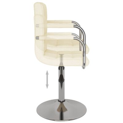 vidaXL Blagovaonska stolica od tkanine krem
