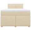 vidaXL Krevet box spring s madracem krem 120 x 190 cm od tkanine