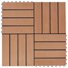 vidaXL Pločice za decking 11 pcs Tikovina 30 x 30 cm