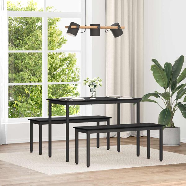 vidaXL klupa Crni hrast 110 x 35 x 45 cm Konstruirano drvo