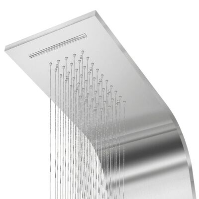 vidaXL Panel za tuširanje od nehrđajućeg čelika zakrivljeni