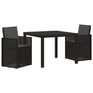 vidaXL Vrtni set za objed 3 kom. Antracit PP
