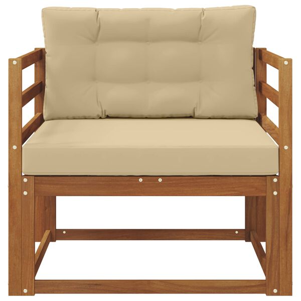 vidaXL Srednja sofa za van Čvrsto drvo akacije Prirodna