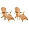 vidaXL Vrtne Adirondack stolice 2 pcs Smeđa 77 x 137 x 95 cm
