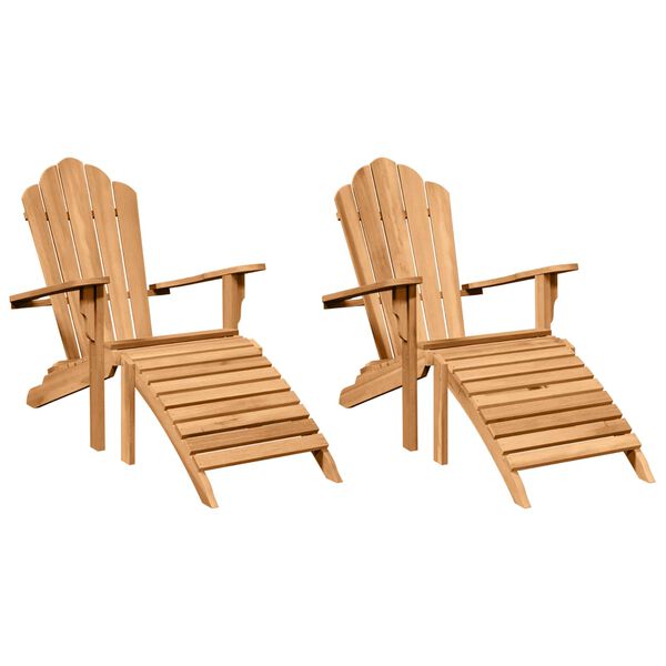 vidaXL Vrtne Adirondack stolice 2 pcs Smeđa 77 x 137 x 95 cm