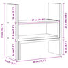vidaXL Organizator za stol podesivi bijeli 40 x 17 x 41 cm drveni