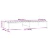 vidaXL Metalni okvir za krevet bijeli 80x200 cm