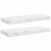 vidaXL Polica na zidu 2 kom. Bijeli mramor 60 x 23,5 x 3,8 cm