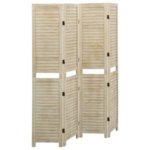 vidaXL Sobna pregrada s 4 panela 140 x 165 cm masivno drvo paulovnije