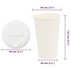 vidaXL papirnate šalice za kavu s poklopcima 1000 kom 16 oz 400 ml
