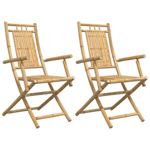 vidaXL Sklopive stolice 2 kom 53x66x99 cm bambus