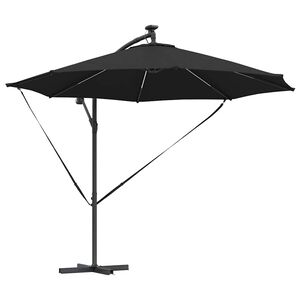 vidaXL Suncobran 294 x 294 x 248 cm Poliester i aluminij Crna