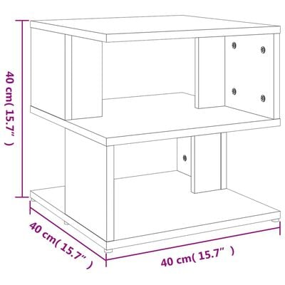 vidaXL Bočni stolić siva boja betona 40 x 40 x 40 cm od iverice