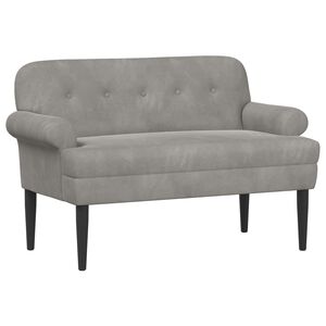 vidaXL Ljubavni kauč s gumbima Svjetlosiva 120 x 66 x 78 cm Bar&scaron;un