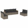 vidaXL 8-dijelni set vrtnih sofa od poliratana s jastucima sivi