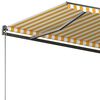vidaXL Samostojeća automatska tenda 350 x 250 cm žuto-bijela