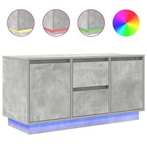 vidaXL TV ormarić s LED svjetlima siva boja betona 100x41x50 cm