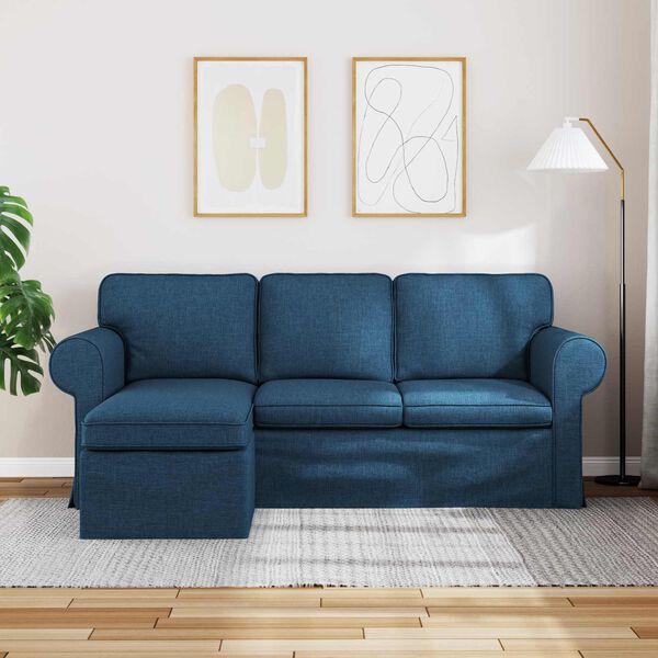vidaXL Sofa Plava Sveukupne dimenzije: 195 x 138 x 80 cm (&Scaron; x Dub x V)