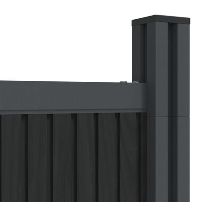 vidaXL Panel za ogradu sivi 1564 x 186 cm WPC