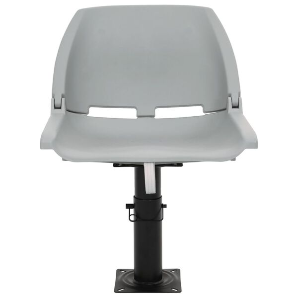 vidaXL 2-dijelno sklopivo sjedalo za brod bez jastuka sivo 48x51x41 cm