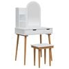 vidaXL Set toaletnog stolića FAUSKE 4 pcs Bijela 76 x 50 x 143 cm