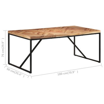 vidaXL Blagovaonski stol 180 x 90 x 76 cm masivno drvo bagrema i manga