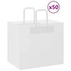 vidaXL Papirnate vrećice 50 kom s ručkama bijele 32x22x28 cm