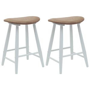vidaXL Trpezarijske stolice 2 pcs Bijelo 46 x 37 x 63 cm