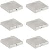 vidaXL Piramidalni poklopci za stupove ograde 6 kom metalni 101x101 mm