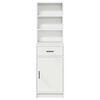vidaXL Highboard Bijelo 40 x 40,5 x 135 cm Konstruirano drvo