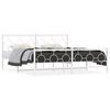 vidaXL Metalni okvir kreveta uzglavlje i podnožje bijeli 183x213 cm